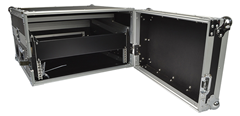 2U Mixer Case with Laptop Shelf